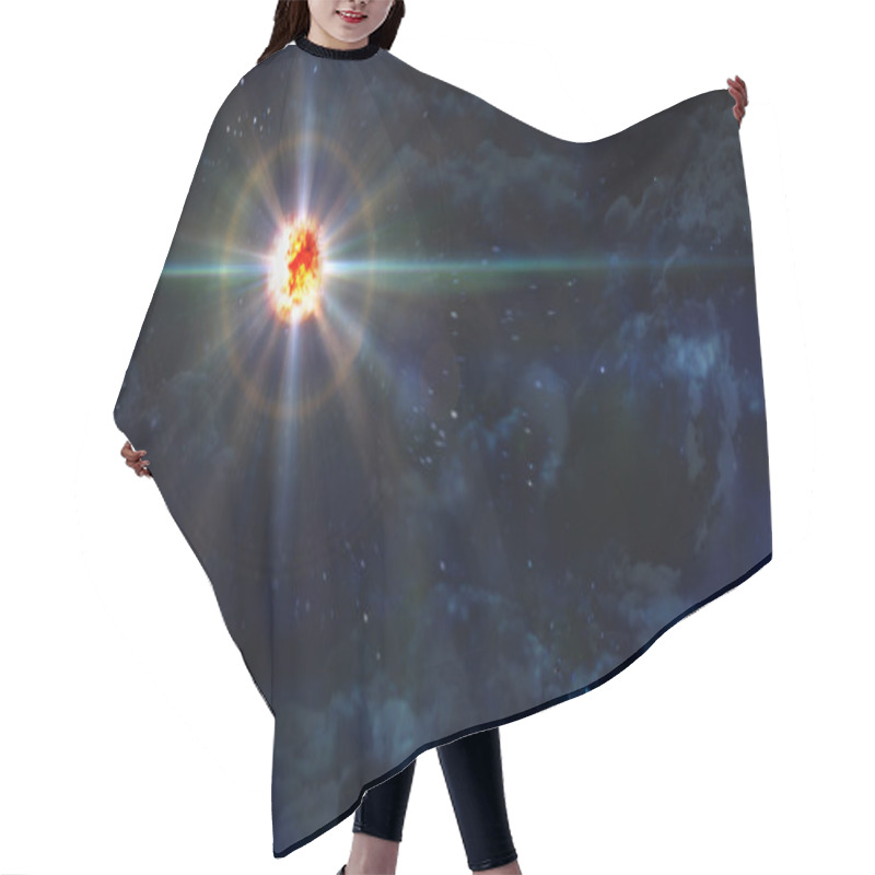 Personality  Starry Night Star Planet Explosion Hair Cutting Cape