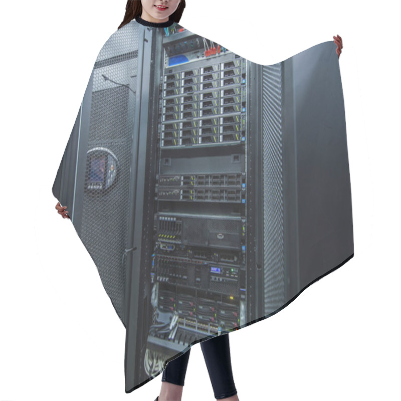 Personality  Network Servers In Data Room Domestic Room  Hair Cutting Cape