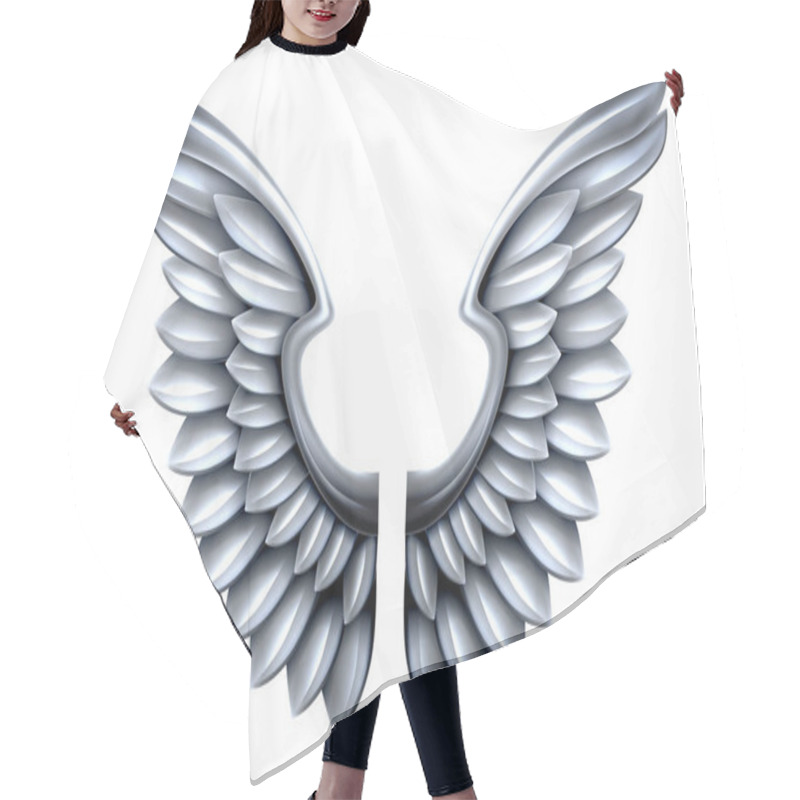 Personality  Silver Metal Wings Hair Cutting Cape