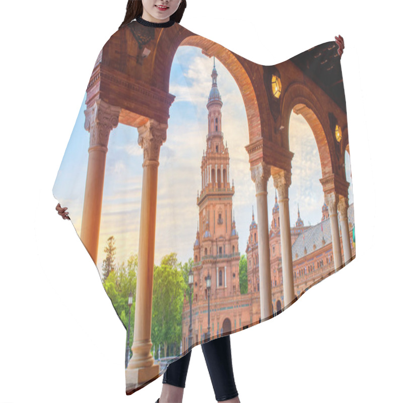 Personality  Seville Plaza De Espana Sunset Andalusian Sevilla Hair Cutting Cape