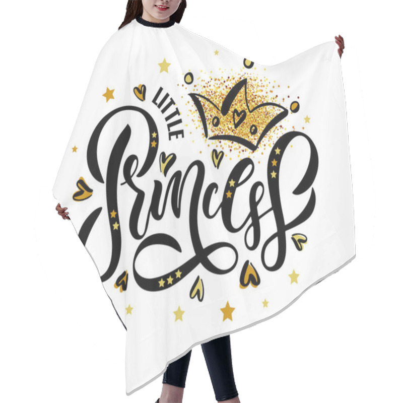 Personality  Little Princess Lettering Typography Poster Hair Cutting Cape