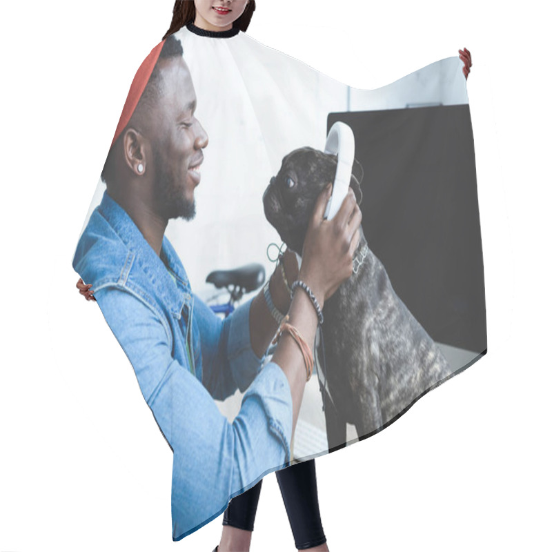 Personality  Man And Dog Hair Cutting Cape