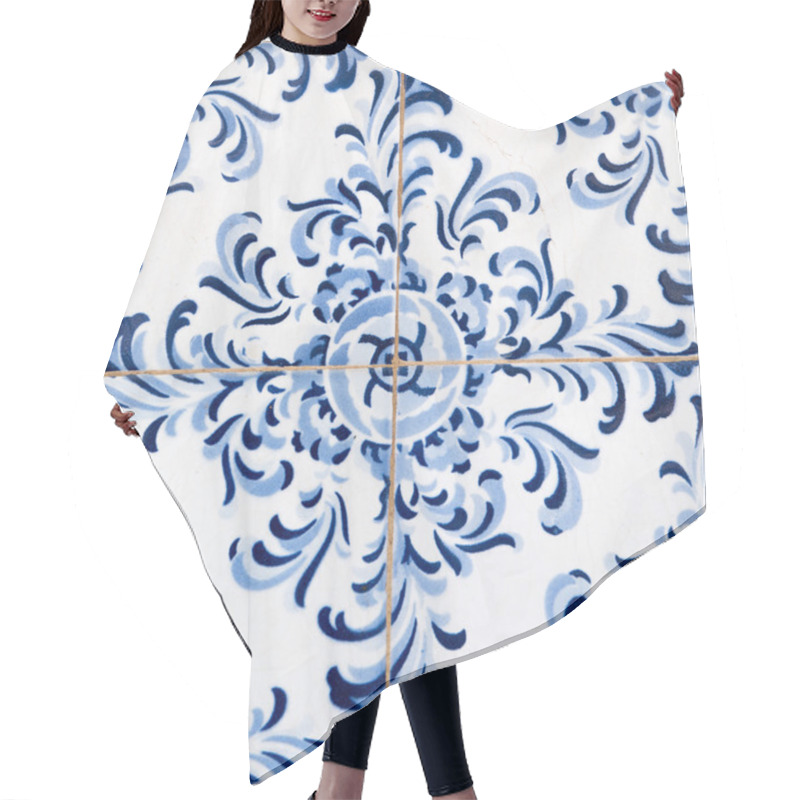 Personality  Traditional Portuguese Glazed Tiles Hair Cutting Cape