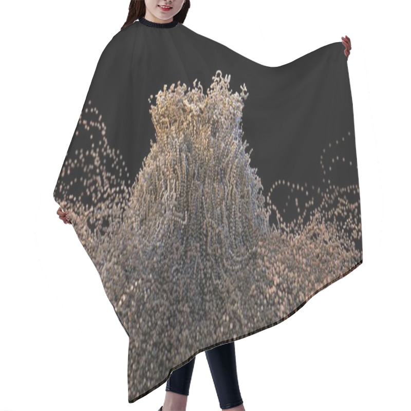 Personality  Abstract Representation Of A Molecular Structure Emerging From A Dark Background. Hair Cutting Cape