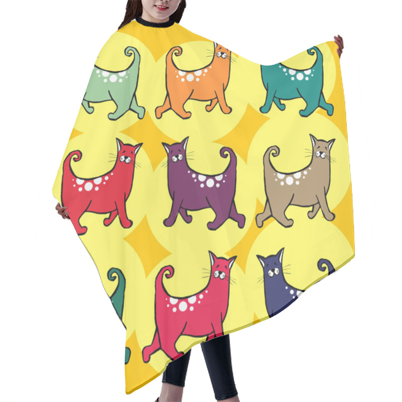 Personality  Cats With Curly Tail Pattern Hair Cutting Cape