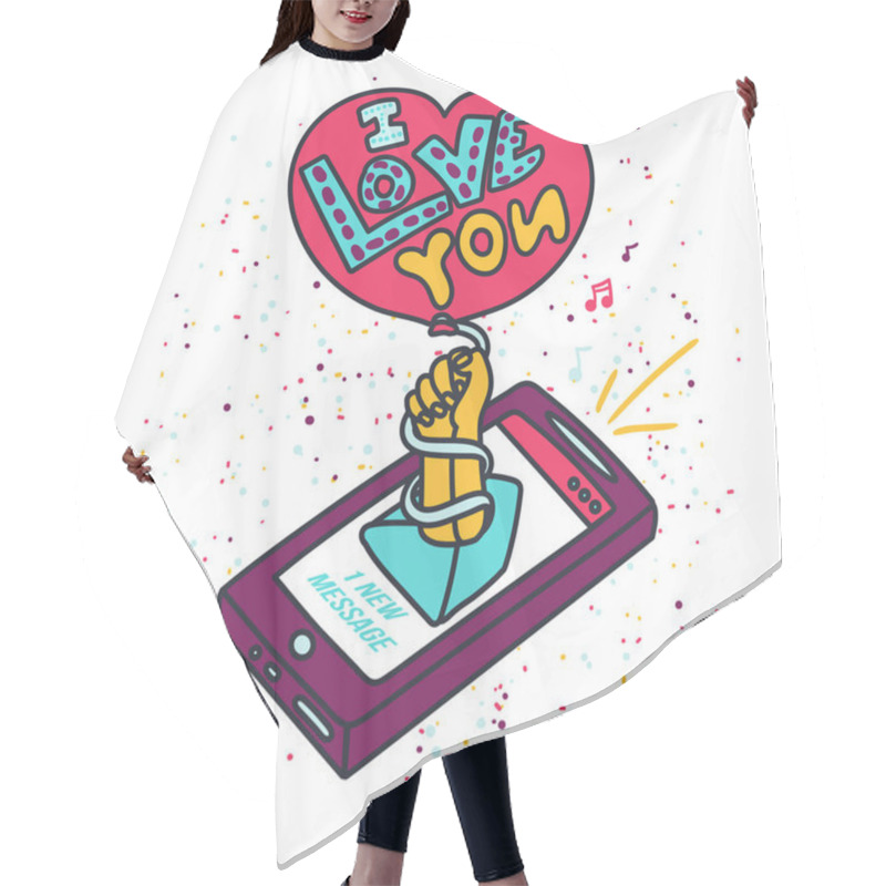 Personality  I Love You Hair Cutting Cape