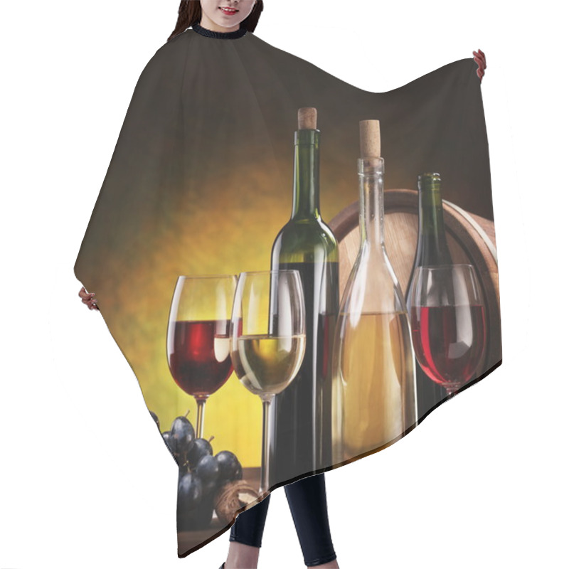 Personality  Still Life With Wine Bottles Hair Cutting Cape