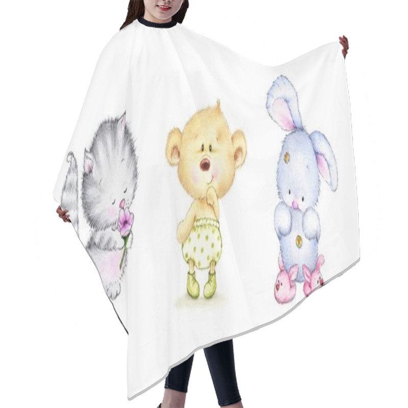 Personality  Set Of Cute  Animals  Hair Cutting Cape