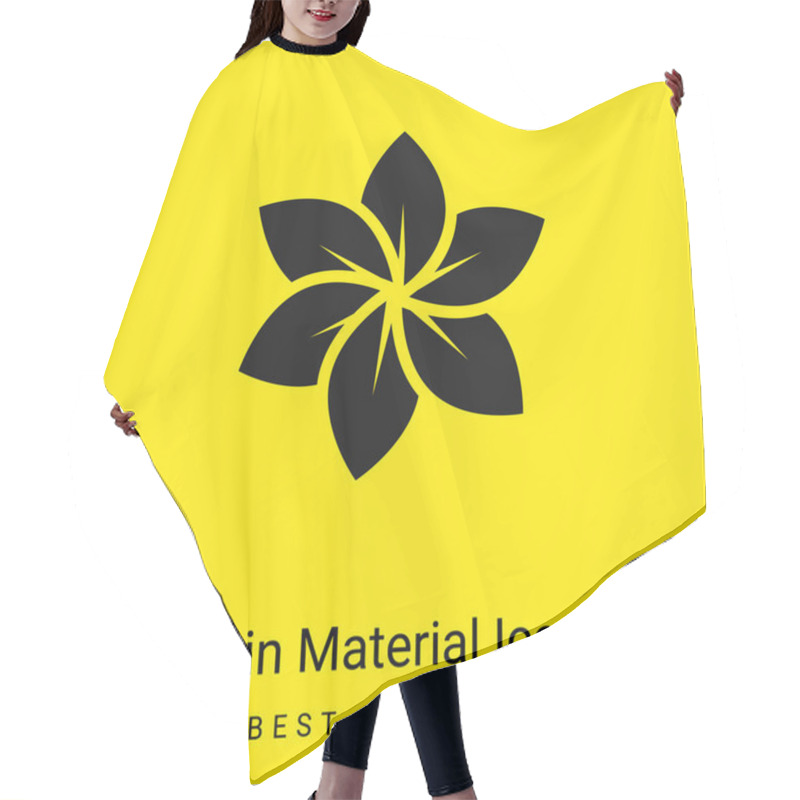 Personality  Big Flower Minimal Bright Yellow Material Icon Hair Cutting Cape