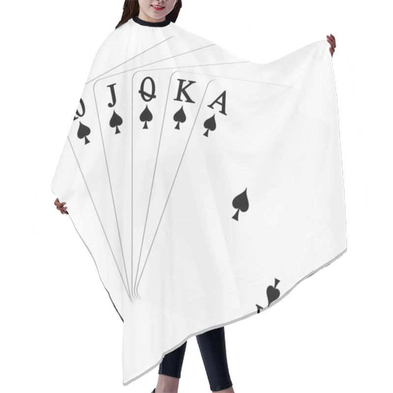 Personality  Playing Cards - Spades Hair Cutting Cape