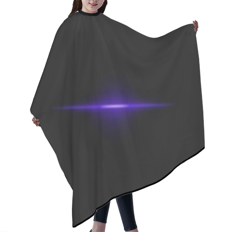 Personality  Intense Purple Horizontal Light Beam On A Black Background, Neon Rays, Flash Of Glare And Explosion, Laser Beam. Ideal For Sci-fi, Digital Effects, Or Cinematic Designs. Energy Dynamic Wallpaper Hair Cutting Cape