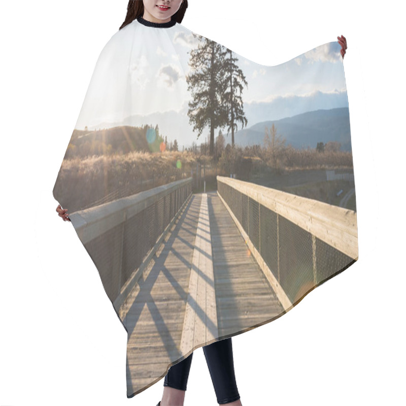 Personality  Trestle Bridge On The Kettle Valley Rail Trail In Penticton Hair Cutting Cape