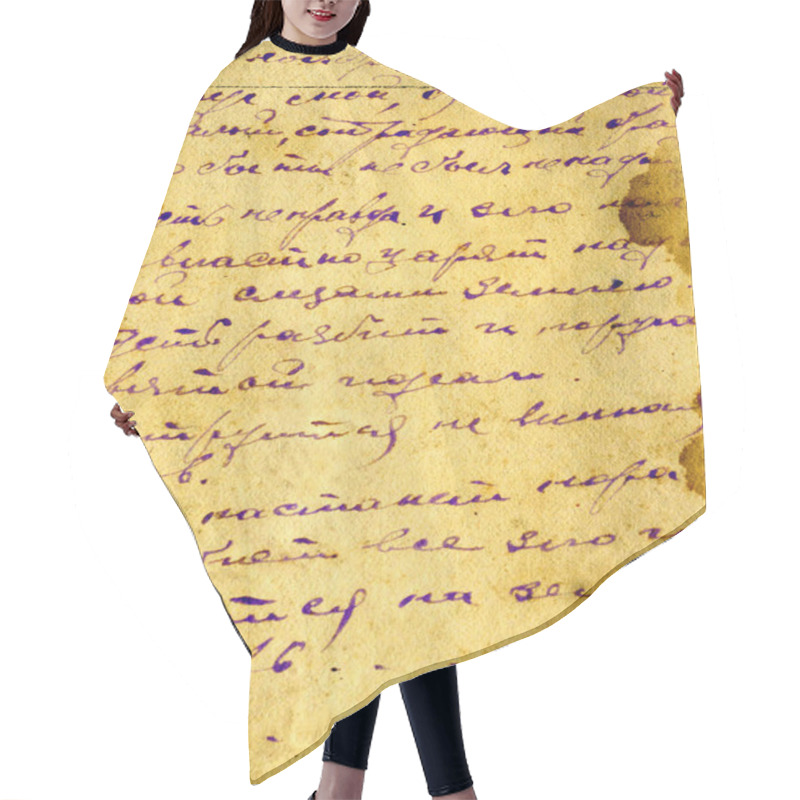 Personality  Ancient Letter. Hair Cutting Cape