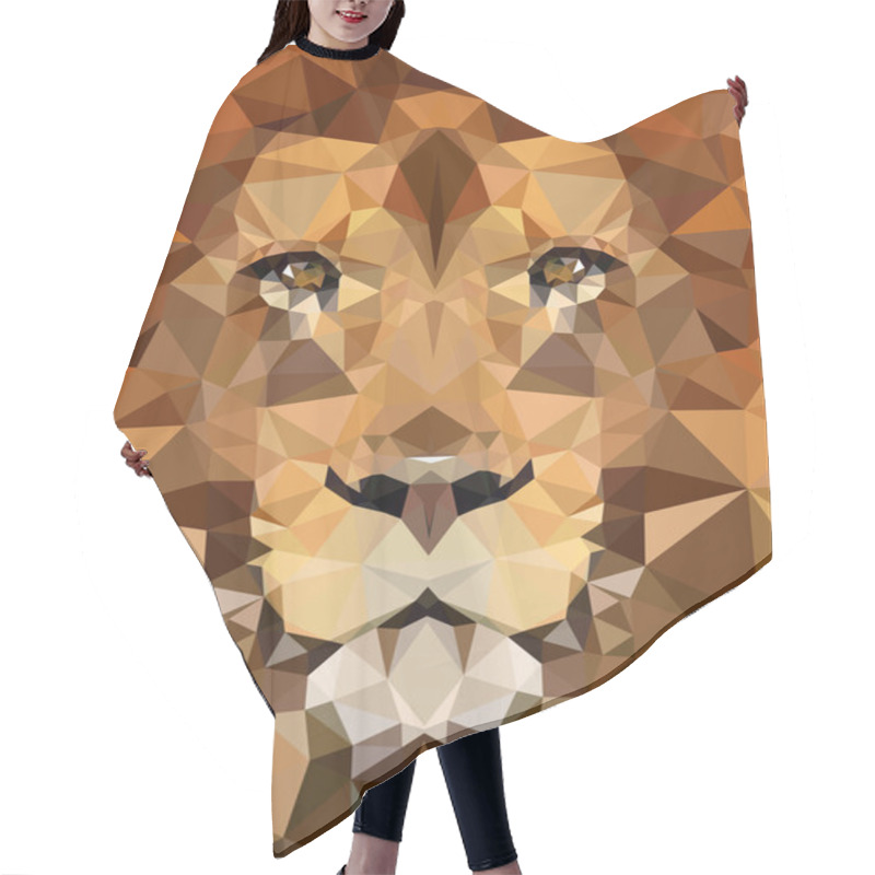 Personality  Geometric Polygon Lion Head Hair Cutting Cape