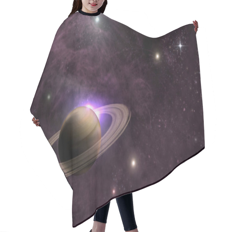 Personality  Planet Saturn Galaxy Hair Cutting Cape