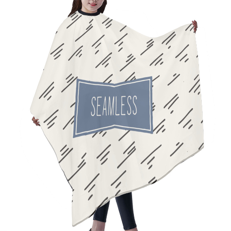 Personality  HandSketched Vector Seamless Pattern Hair Cutting Cape