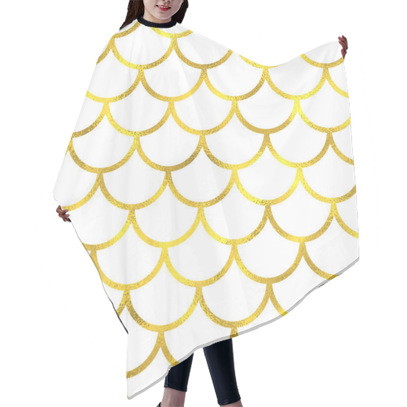 Personality  Gold Glittering Foil Seamless Pattern Hair Cutting Cape