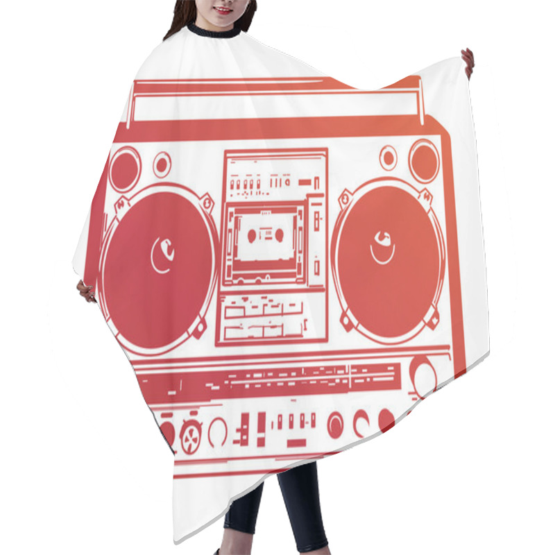 Personality  Boombox Hair Cutting Cape