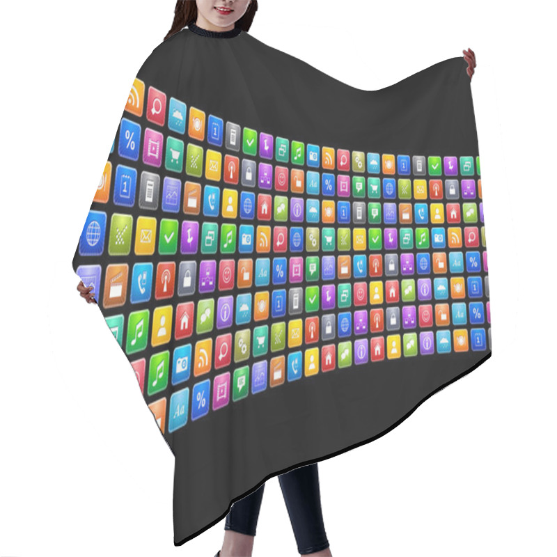 Personality  Mobile Applications Concept Hair Cutting Cape