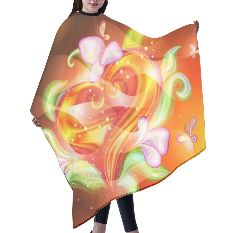 Personality  Abstract Hot Heart Hair Cutting Cape