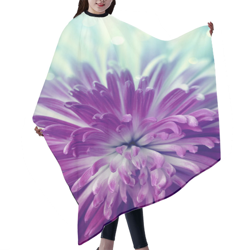 Personality  Violet Flower Hair Cutting Cape