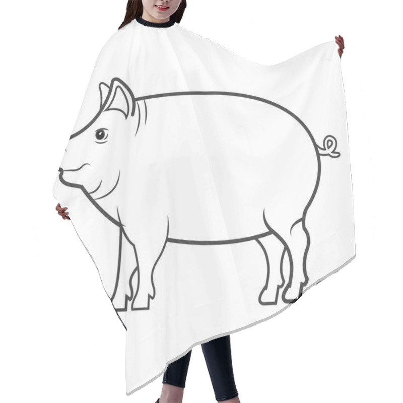 Personality  Pig Animal Farm Icon Hair Cutting Cape