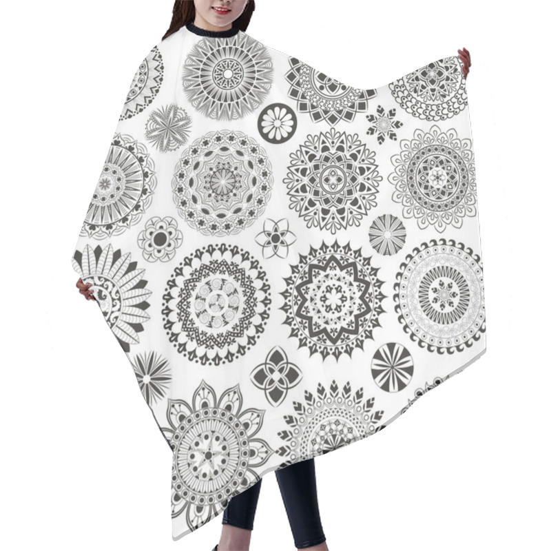 Personality  Big Set Of Mandalas And Flowers Hair Cutting Cape