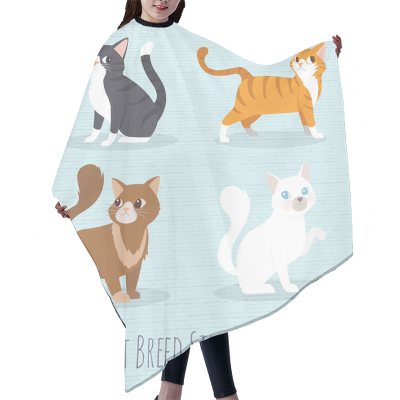 Personality  Cat Breed Silhouette Hair Cutting Cape