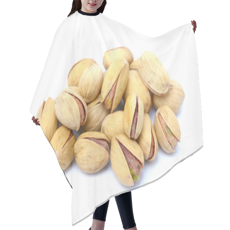 Personality  Roasted Pistachios Isolated Hair Cutting Cape