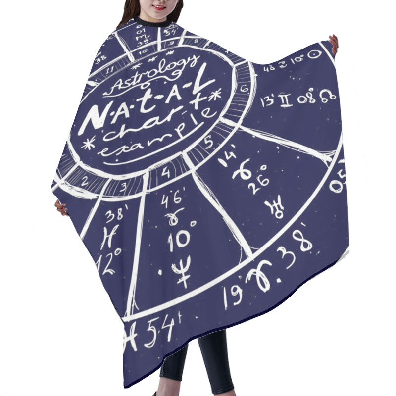 Personality  Astrology Hand-drawn Background Hair Cutting Cape