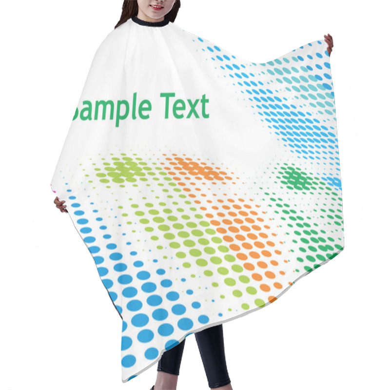 Personality  Abstract Halftone Background Hair Cutting Cape