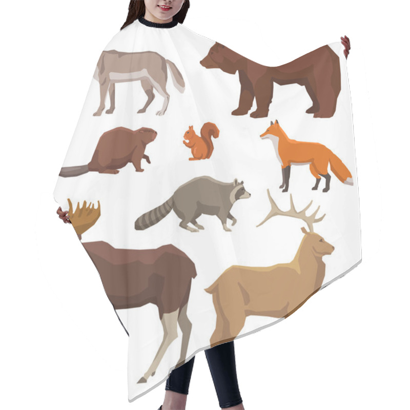 Personality  Wild Animal Painted Icon Set Hair Cutting Cape