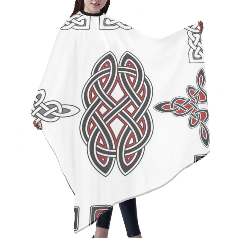 Personality  Set Of Celtic Design Elements Hair Cutting Cape