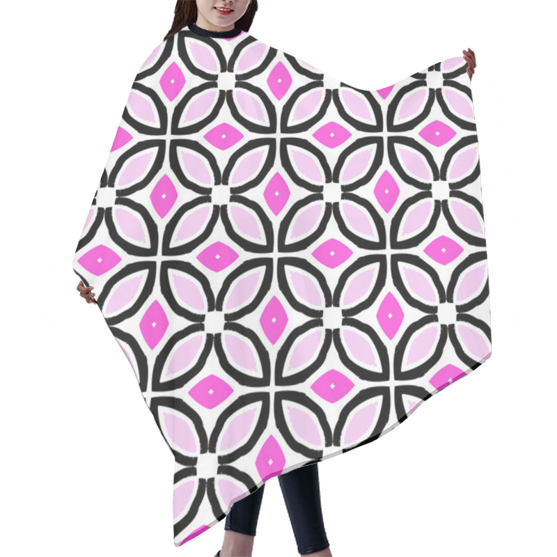 Personality  Seamless Vector Pattern With Bold Geometric Shapes Hair Cutting Cape