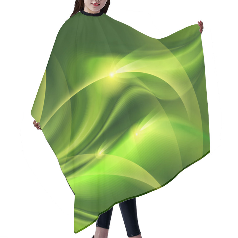 Personality  Abstract Green Background Hair Cutting Cape