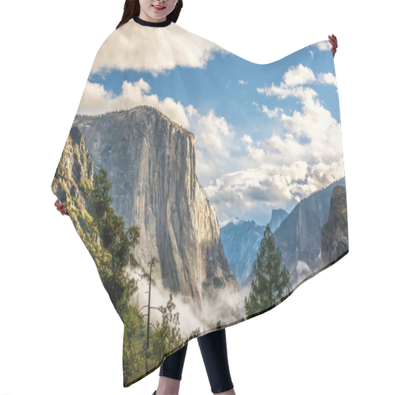 Personality  Low Clouds Lay In Yosemite Valley Hair Cutting Cape