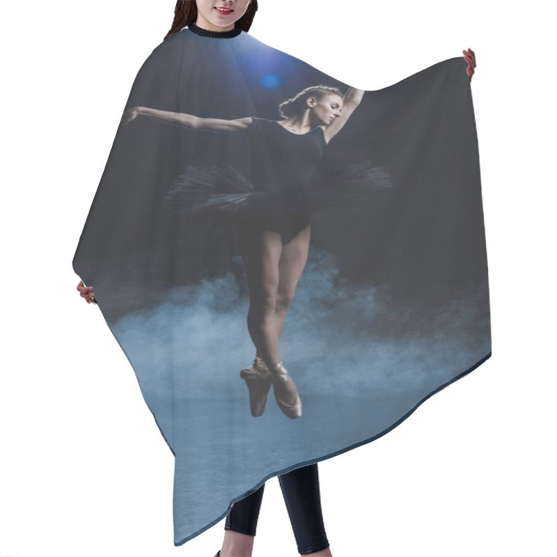 Personality  Ballerina Dancing In Black Tutu Hair Cutting Cape