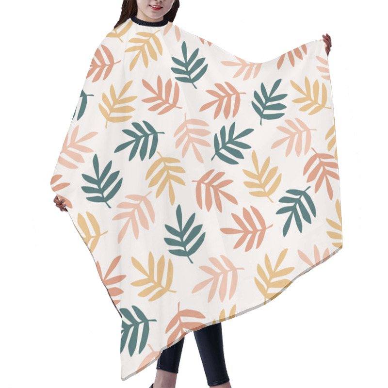 Personality  Simple Seamless Pattern With Abstract Leaves. Modern Design Hair Cutting Cape