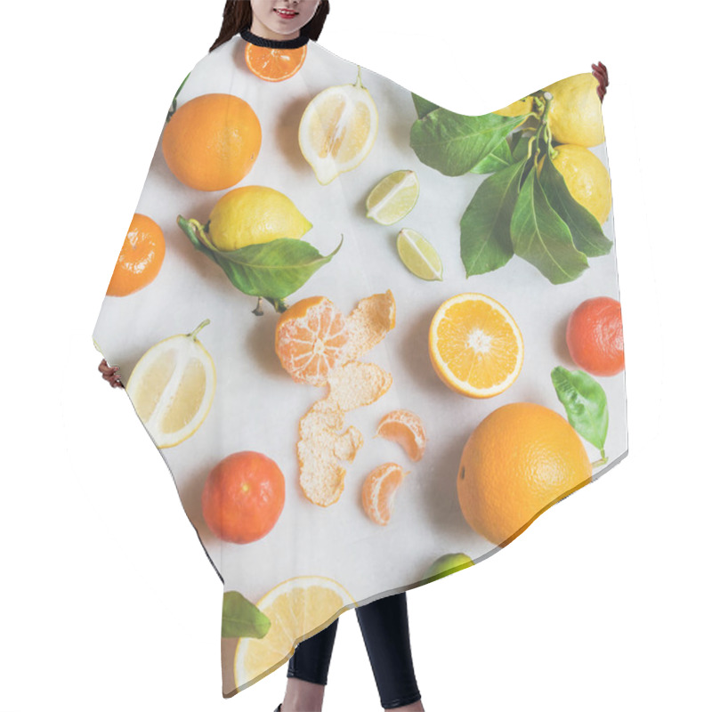 Personality  Variety Of Fresh Citrus Fruits Hair Cutting Cape