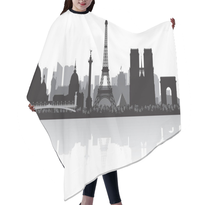 Personality  Paris France City Skyline Silhouette Hair Cutting Cape