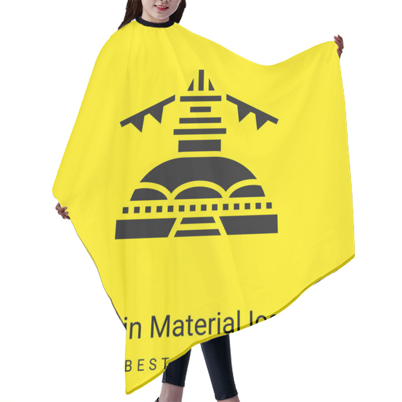 Personality  Boudhanath Minimal Bright Yellow Material Icon Hair Cutting Cape