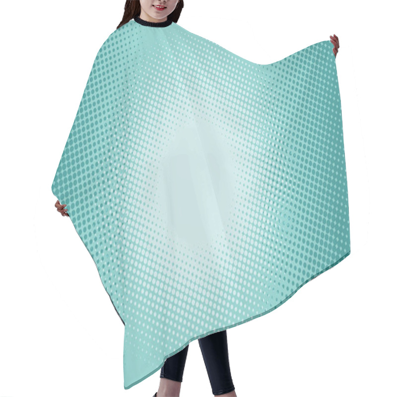 Personality  Green Halftone Comic Background Hair Cutting Cape