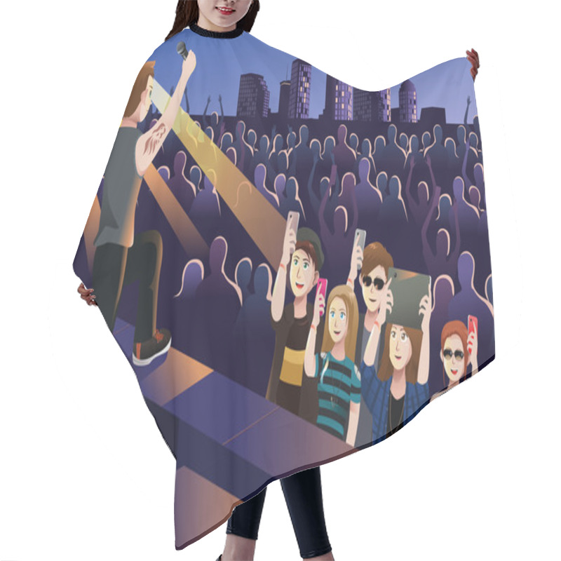 Personality  People In A Concert Hair Cutting Cape