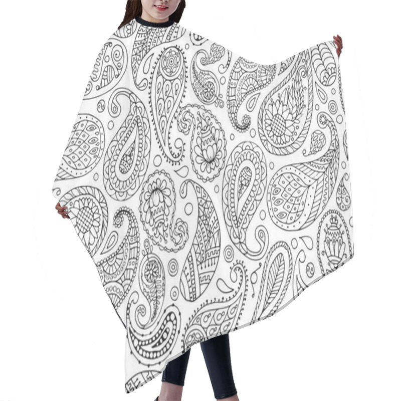 Personality  Paisley Ornament, Seamless Pattern For Your Design Hair Cutting Cape