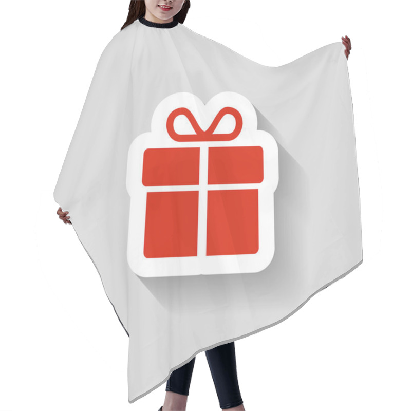 Personality  Pictograph Of Gift Box Hair Cutting Cape