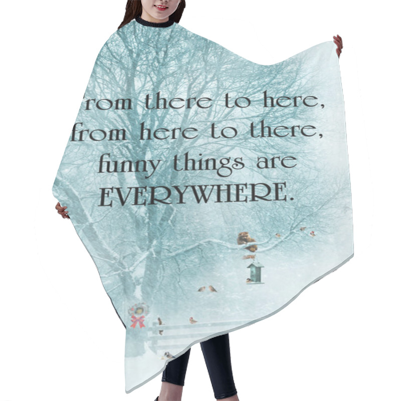 Personality  Inspirational Quote. Hair Cutting Cape