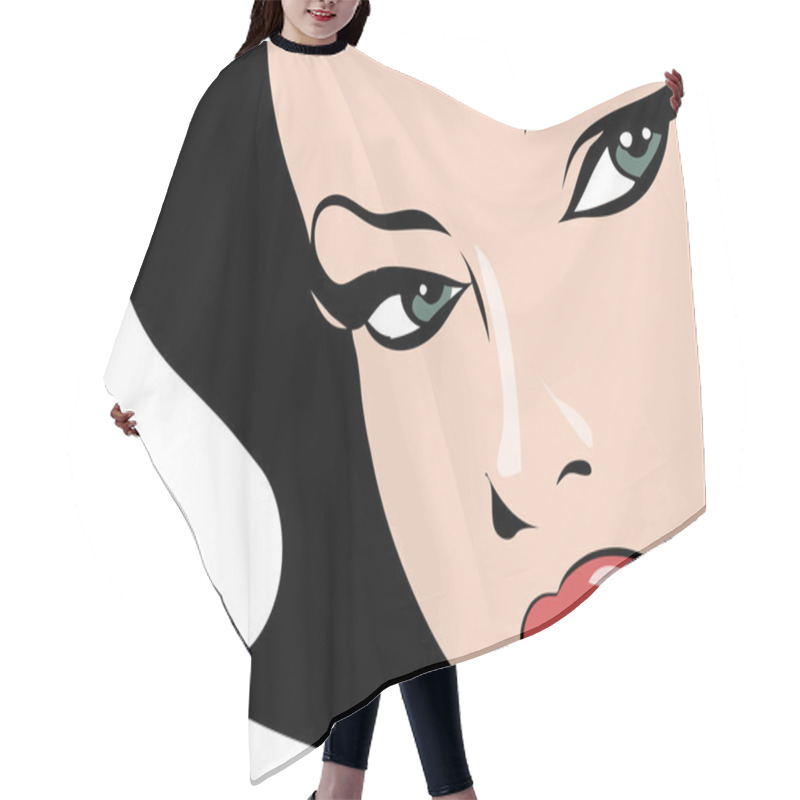 Personality  Abstract Woman Hair Cutting Cape