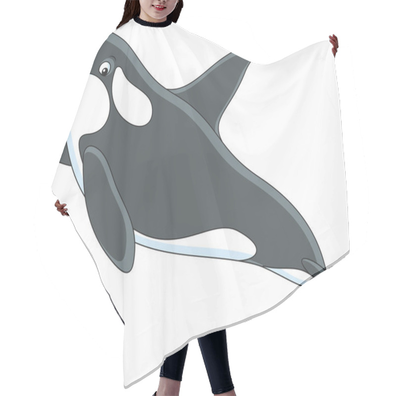 Personality  Killer Whale Swimming Hair Cutting Cape