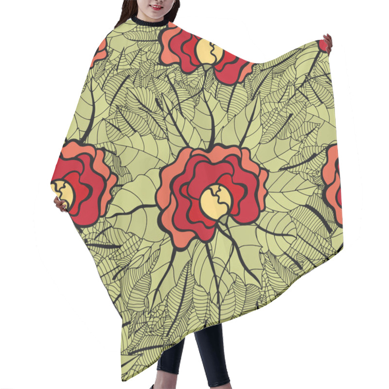 Personality  Floral Pattern Hair Cutting Cape