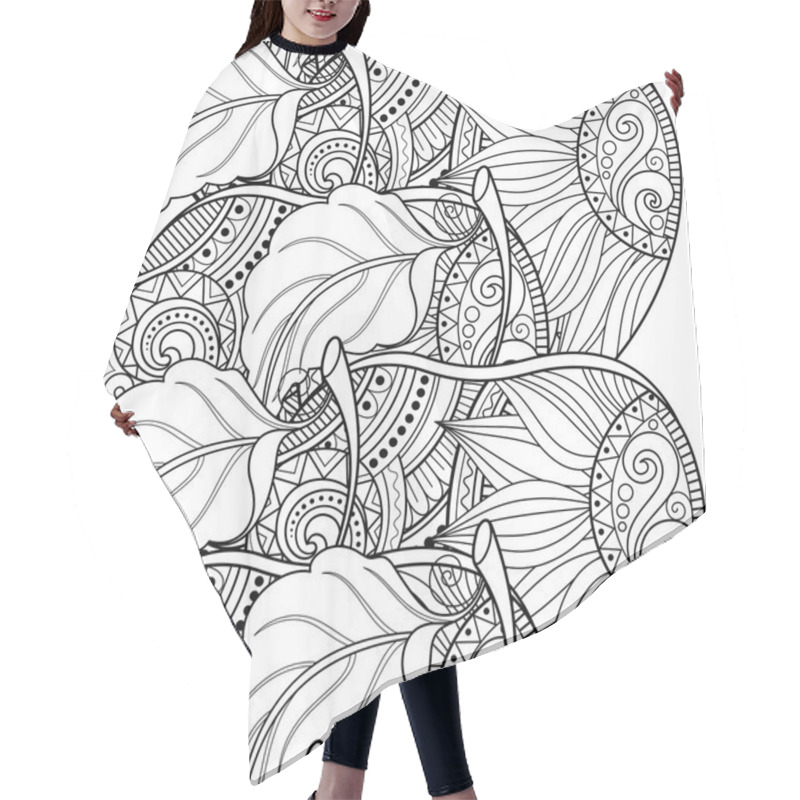 Personality  Seamless Monochrome Fruit Pattern Hair Cutting Cape